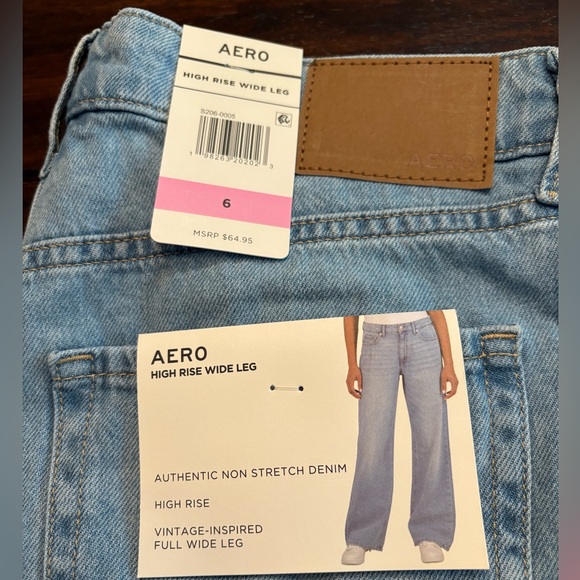 Aeropostale Vintage High Rise Wide Leg Jeans Size 6, NWT - Picture 8 of 8